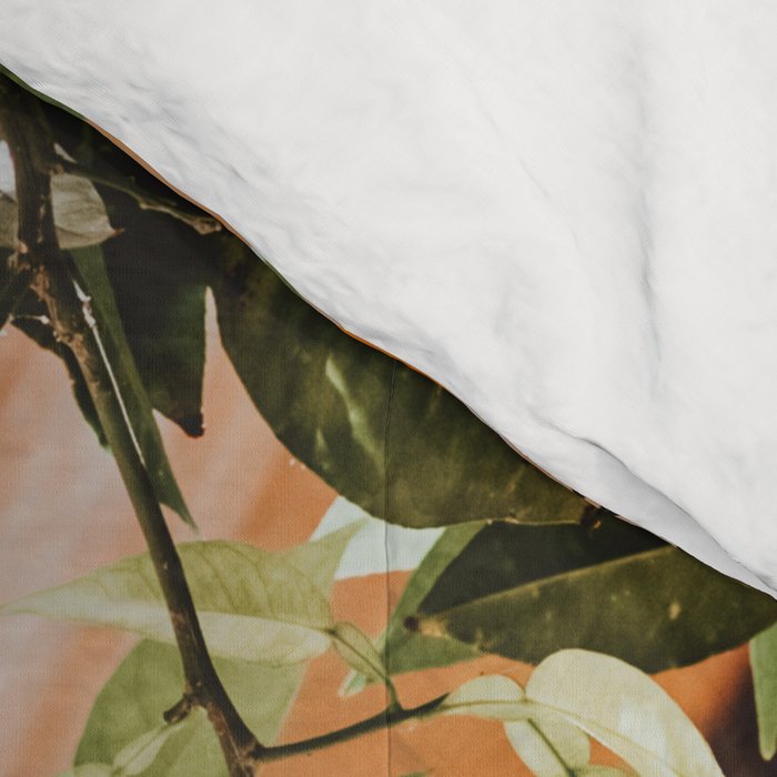 Orange Tree Fruits Print, Barcelona Spain Print, Orange Fruits Wall Art Print, Urban Photography, Tropical Summer Print Comforter Gallery Image 4