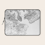 Charleston White Map Laptop Sleeve Gallery Image 1