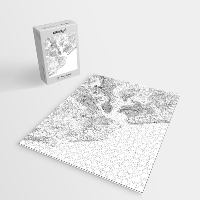 Charleston White Map Jigsaw Puzzle Gallery Image 2