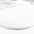 Charleston White Map Bath Mat Gallery Image 3