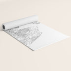 Charleston White Map Yoga Mat Gallery Image 2