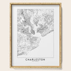 Charleston White Map Serving Tray Gallery Image 1