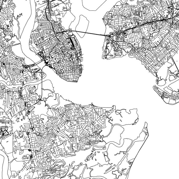 Charleston White Map Coffee Mug Gallery Image 2