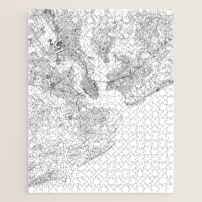 Charleston White Map Jigsaw Puzzle Gallery Image 1