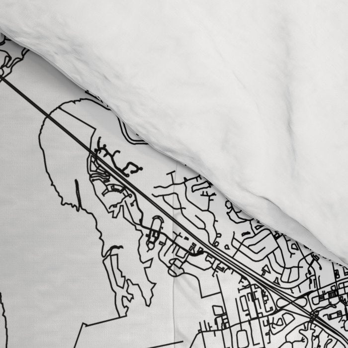 Charleston White Map Comforter Gallery Image 4