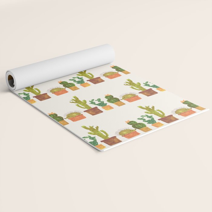 Hedgehog and Cactus (incognito) Yoga Mat Gallery Image 2
