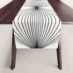 Geometric Orb Shapes - Black and White Table Runner Gallery Image 1