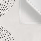 Geometric Orb Shapes - Black and White Wall Tapestry Gallery Image 3