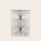 Geometric Orb Shapes - Black and White Wall Hanging Gallery Image 1