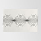 Geometric Orb Shapes - Black and White Rug Gallery Image 2