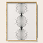 Geometric Orb Shapes - Black and White Serving Tray Gallery Image 1