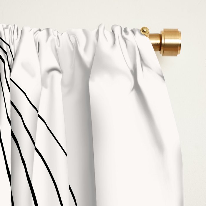 Geometric Orb Shapes - Black and White Window Curtain Gallery Image 2