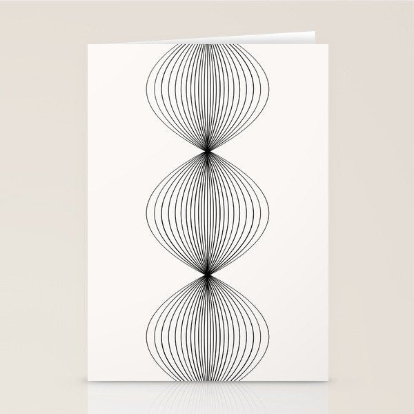 Geometric Orb Shapes - Black and White Stationery Card Gallery Image 2