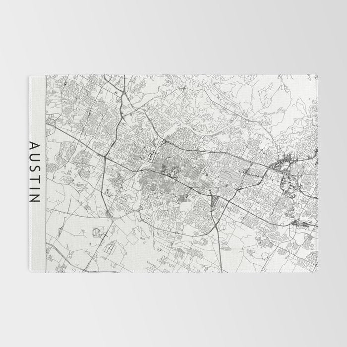 Austin White Map Rug Gallery Image 2
