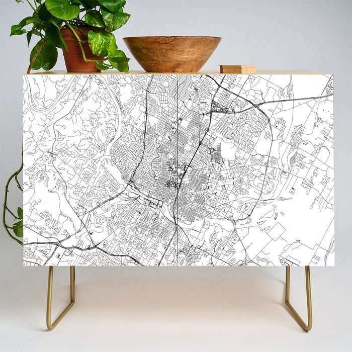 Austin White Map Credenza Gallery Image 1