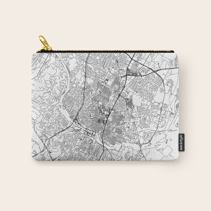 Austin White Map Carry All Pouch Gallery Image 1