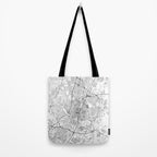Austin White Map Tote Bag Gallery Image 2