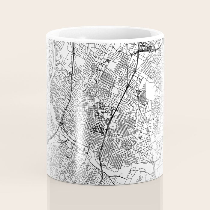 Austin White Map Coffee Mug Gallery Image 4