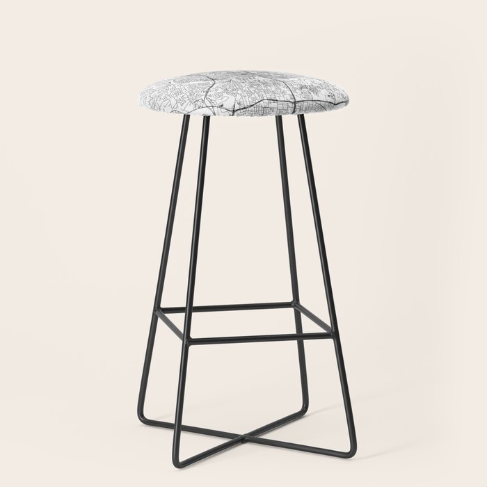 Austin White Map Stool Gallery Image 1