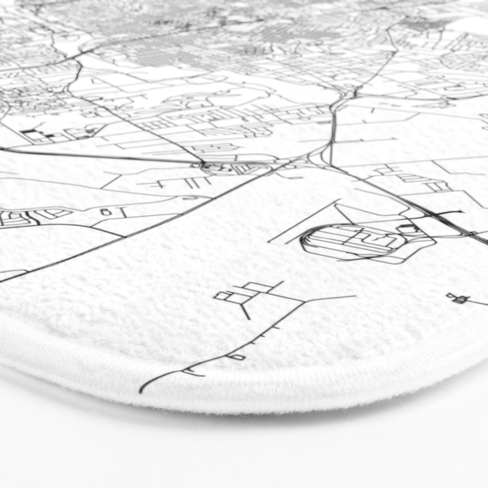 Austin White Map Bath Mat Gallery Image 3
