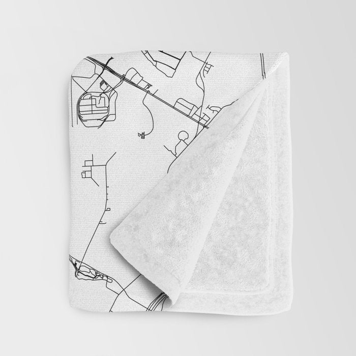 Austin White Map Throw Blanket Gallery Image 3