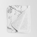 Austin White Map Throw Blanket Gallery Image 3