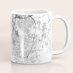 Austin White Map Coffee Mug Gallery Image 1