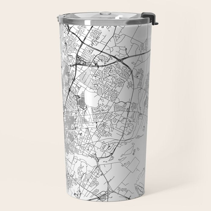 Austin White Map Travel Mug Gallery Image 2