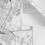 Austin White Map Wall Tapestry Gallery Image 3