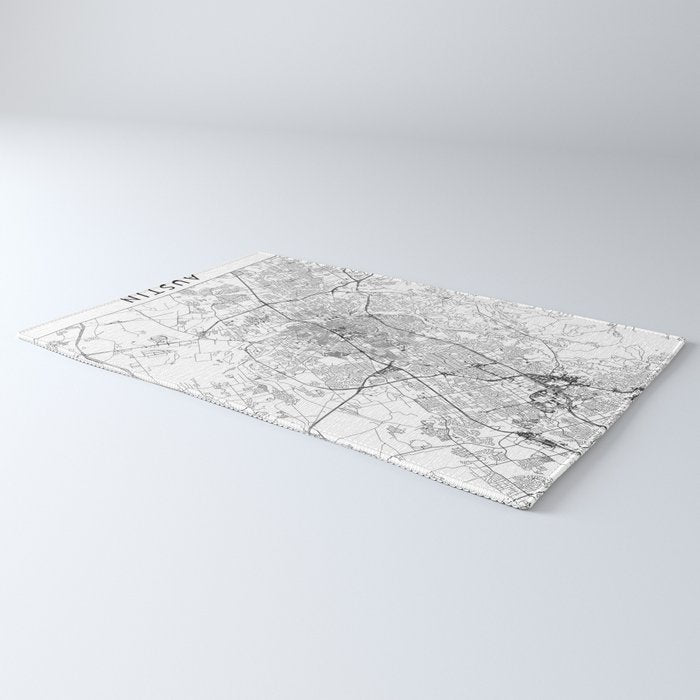 Austin White Map Rug Gallery Image 3
