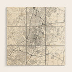 Austin White Map Wood Wall Art Gallery Image 1