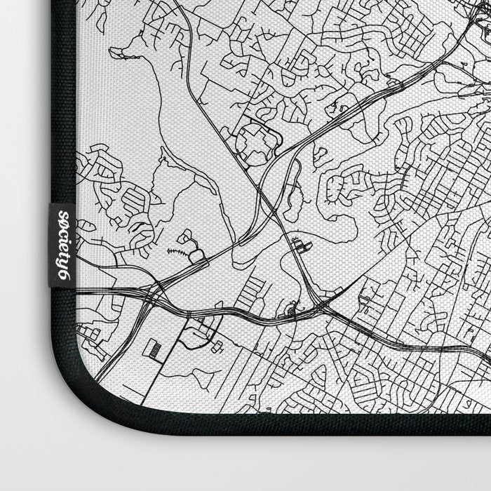 Austin White Map Laptop Sleeve Gallery Image 3