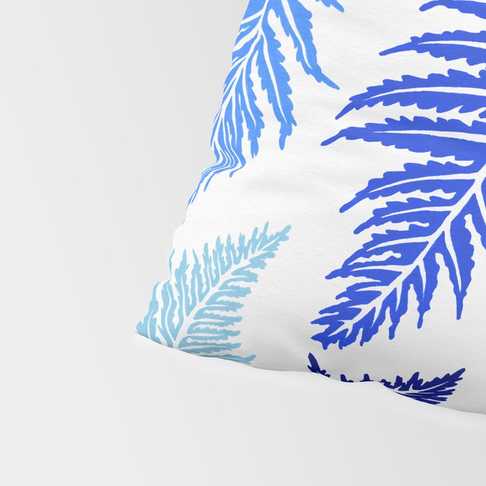 Inked Ferns - Blue Palette Pillow Sham Gallery Image 4