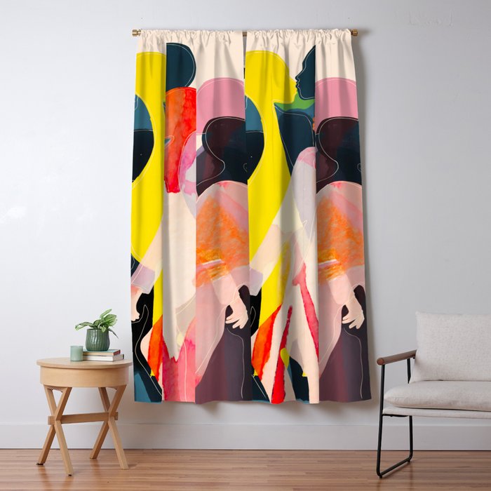 Abstract Figures Window Curtain Gallery Image 1