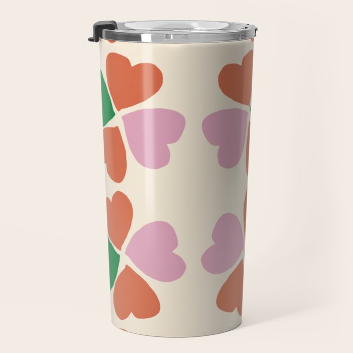 Heart Floral Travel Mug Gallery Image 3