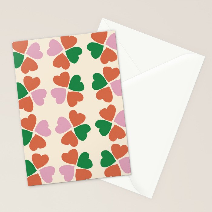 Heart Floral Stationery Card Gallery Image 2