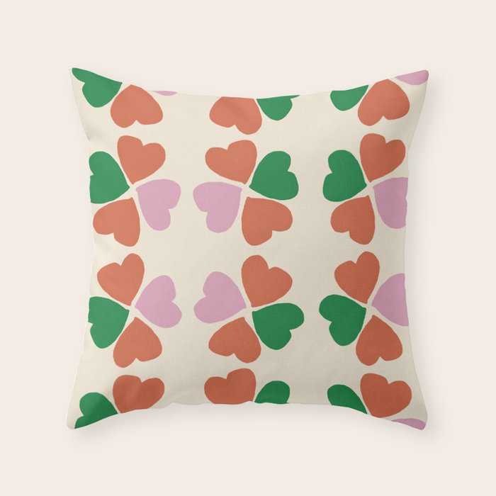 Heart Floral Throw Pillow Gallery Image 6