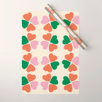 Heart Floral Wrapping Paper Gallery Image 1