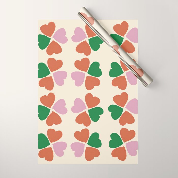 Heart Floral Wrapping Paper Gallery Image 1