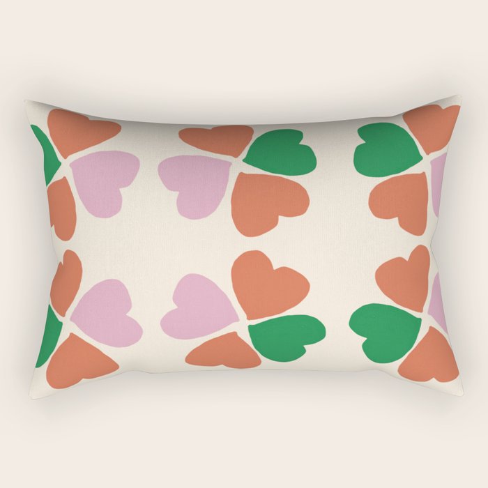 Heart Floral Rectangular Pillow Gallery Image 1