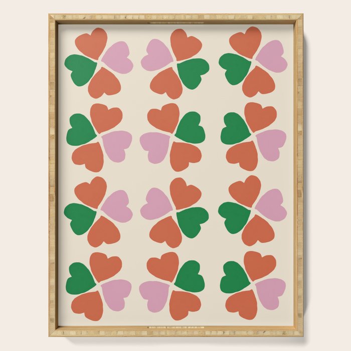 Heart Floral Serving Tray Gallery Image 1