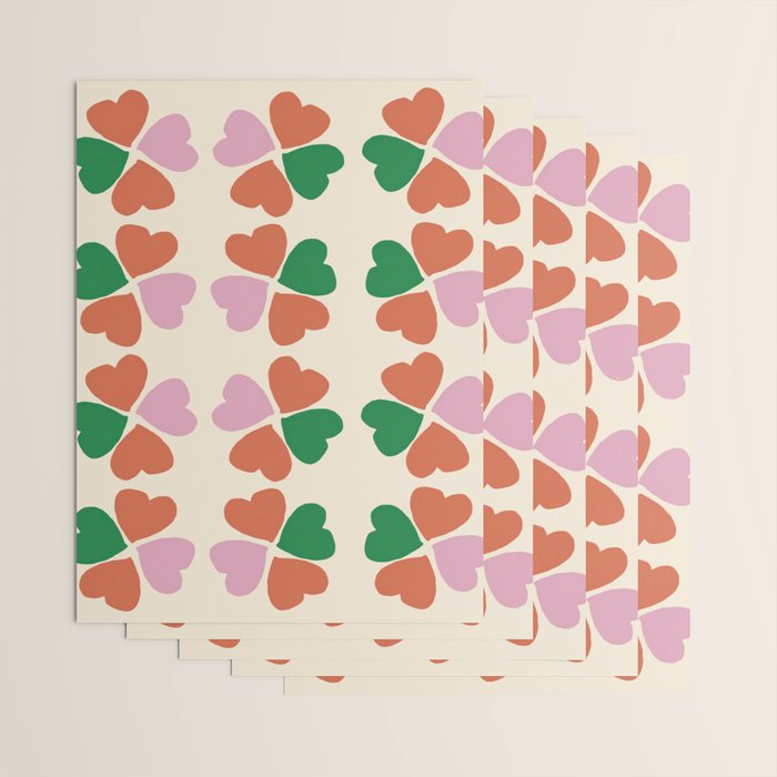 Heart Floral Wrapping Paper Gallery Image 3