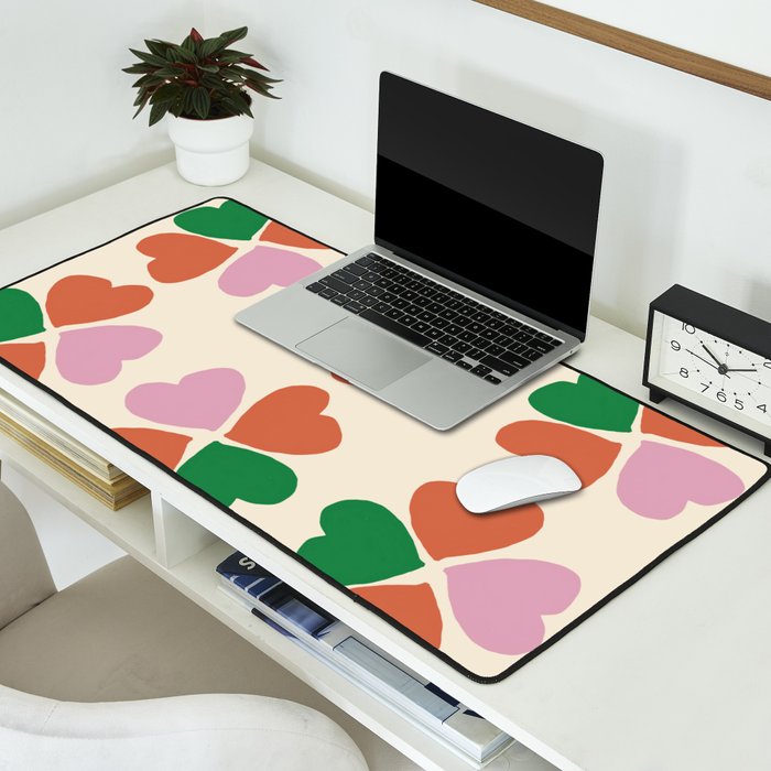 Heart Floral Desk Mat Gallery Image 2