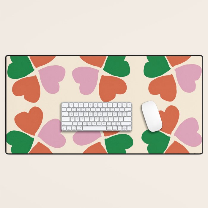 Heart Floral Desk Mat Gallery Image 1