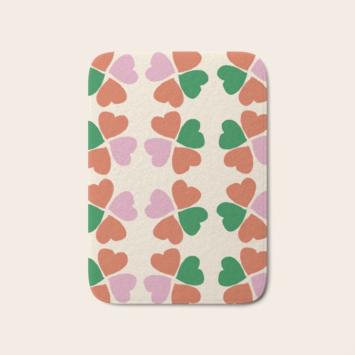 Heart Floral Bath Mat Gallery Image 1