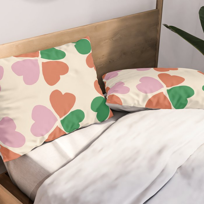 Heart Floral Pillow Sham Gallery Image 2