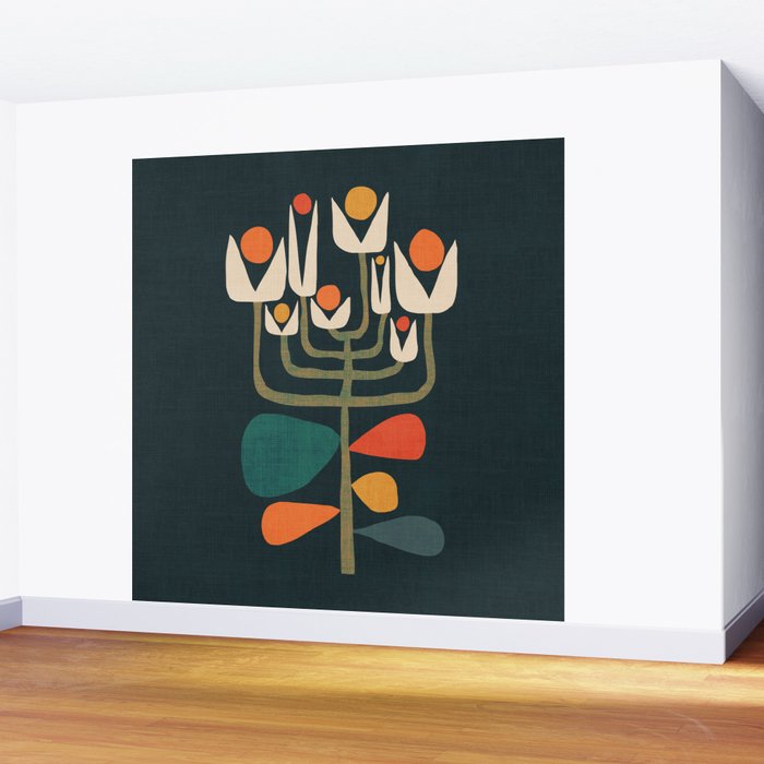 Retro botany Wall Mural Gallery Image 2