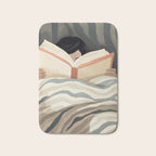Reading girl in bed Bath Mat Gallery Image 1