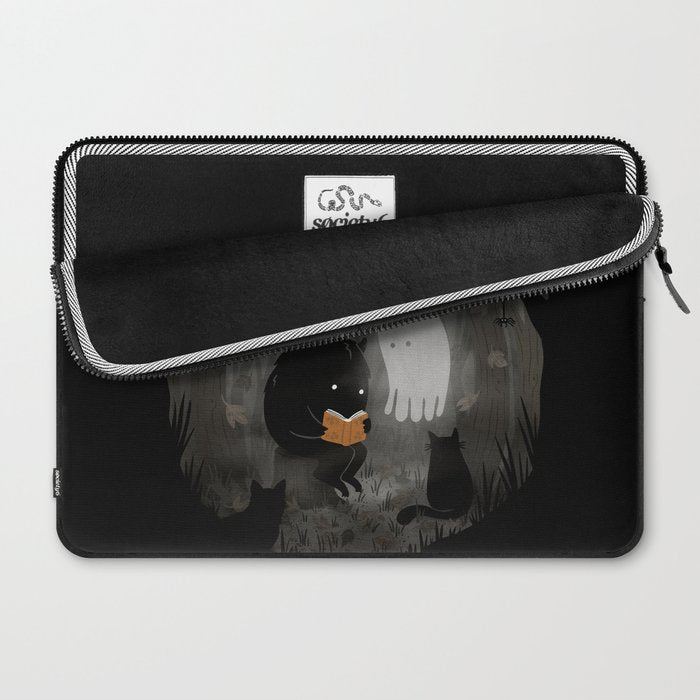 A Quiet Spooky Spot (Book Reading Monster) Laptop Sleeve Gallery Image 2