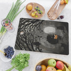 A Quiet Spooky Spot (Book Reading Monster) Cutting Board Gallery Image 2
